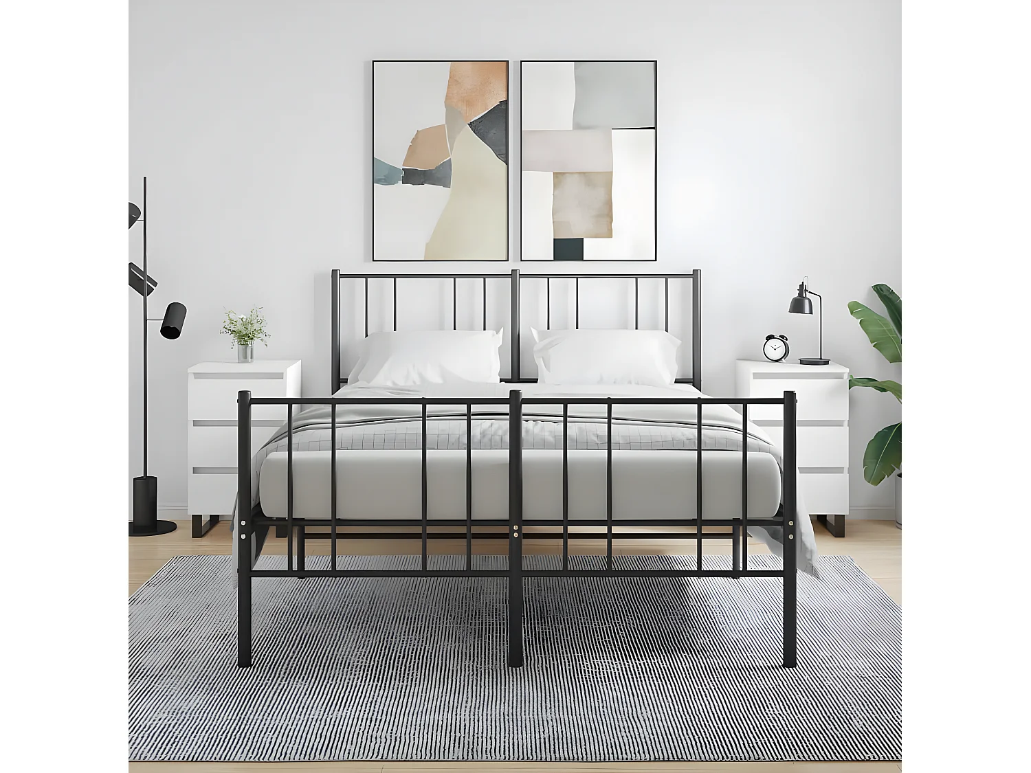 Tables de chevet 2 pcs blanc 40x35x69 cm bois d’ingénierie