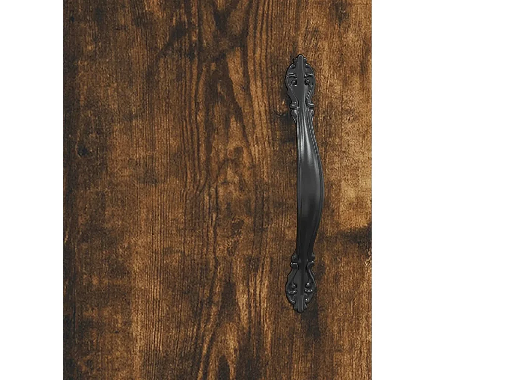 Table de chevet chêne fumé 40x40x50 cm bois d'ingénierie