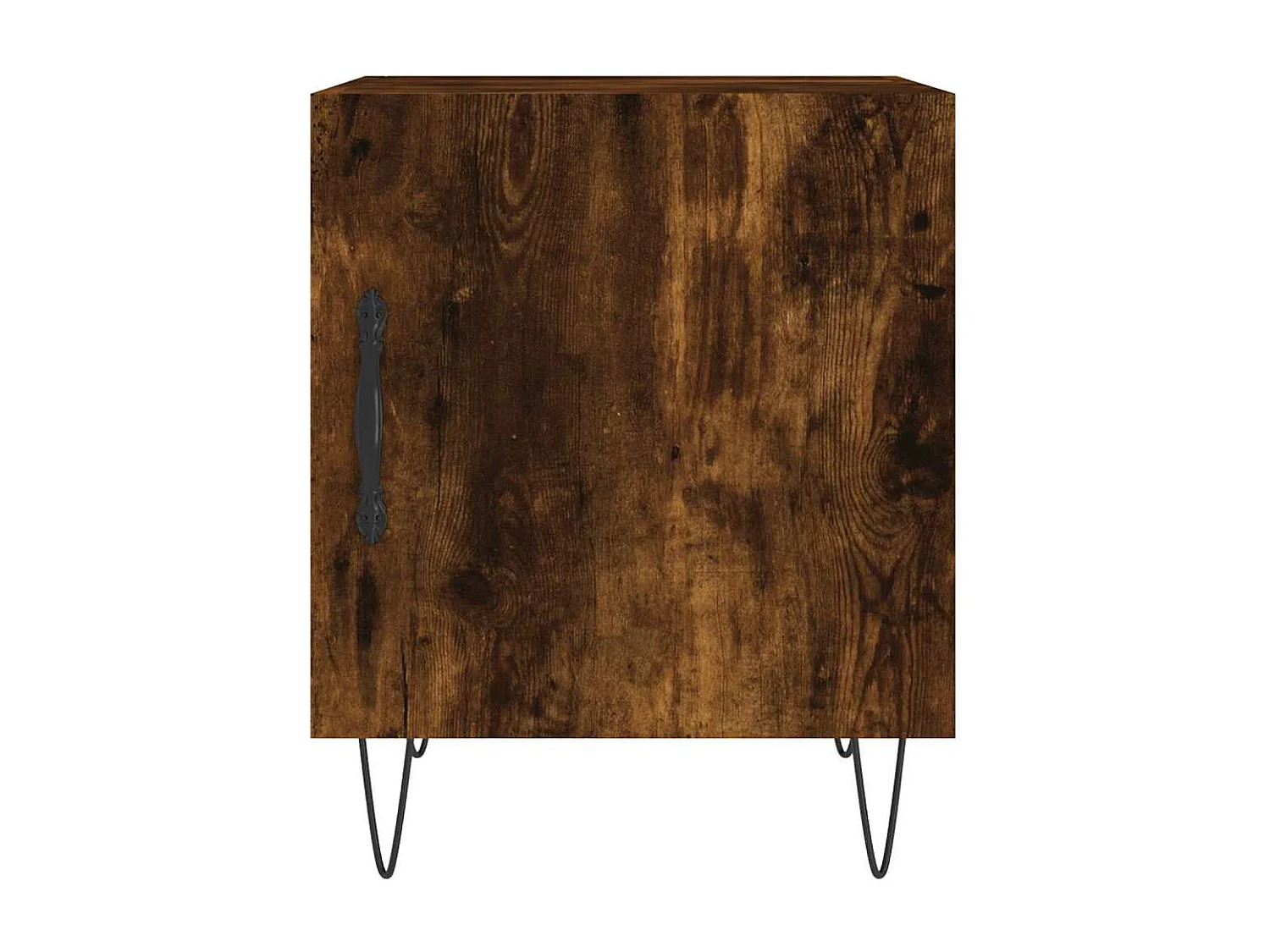 Mesita de noche madera de ingeniería roble ahumado 40x40x50 cm