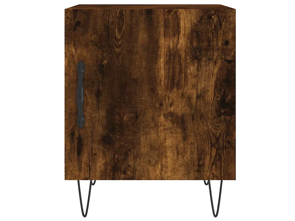 Comodino Rovere Fumo 40x40x50 cm in Legno Multistrato