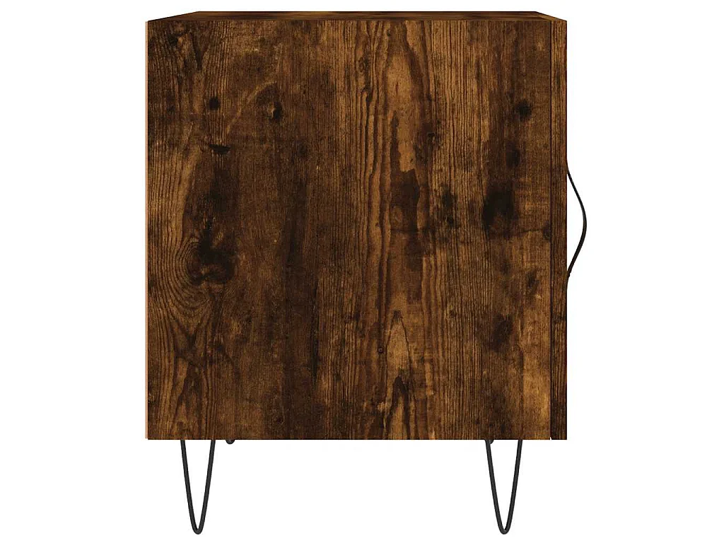 Comodino Rovere Fumo 40x40x50 cm in Legno Multistrato
