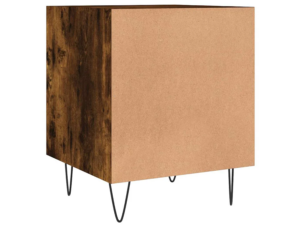 Comodino Rovere Fumo 40x40x50 cm in Legno Multistrato