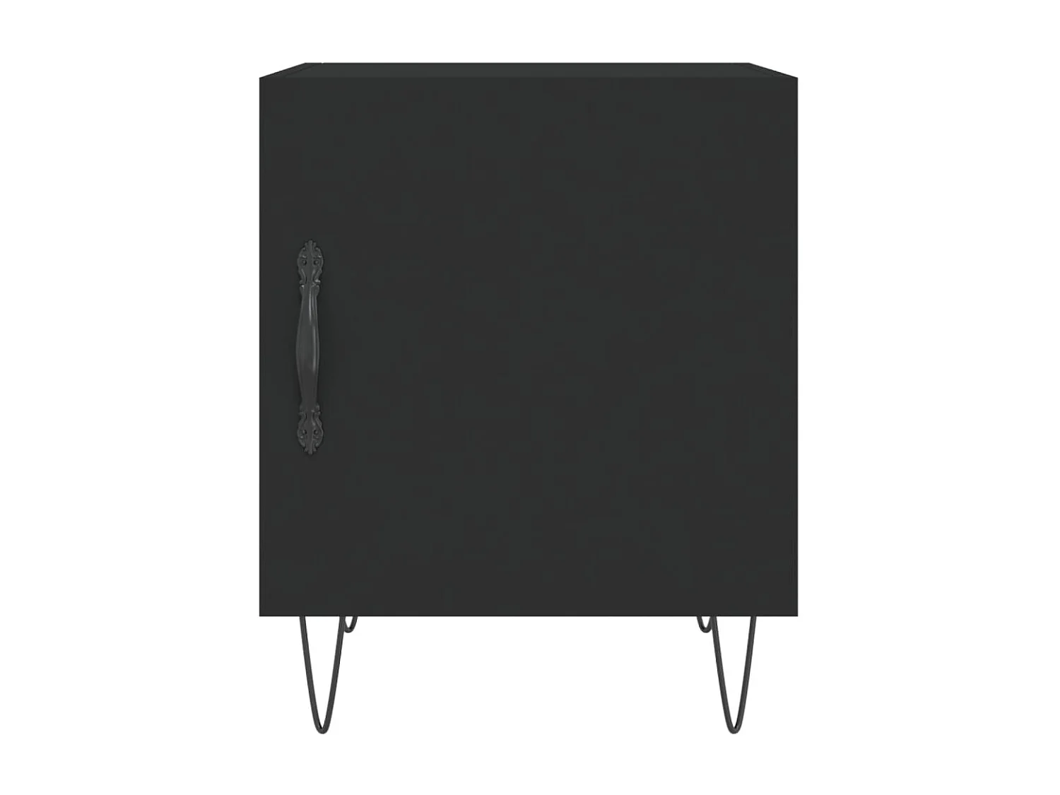 Table de chevet noir 40x40x50 cm bois d’ingénierie