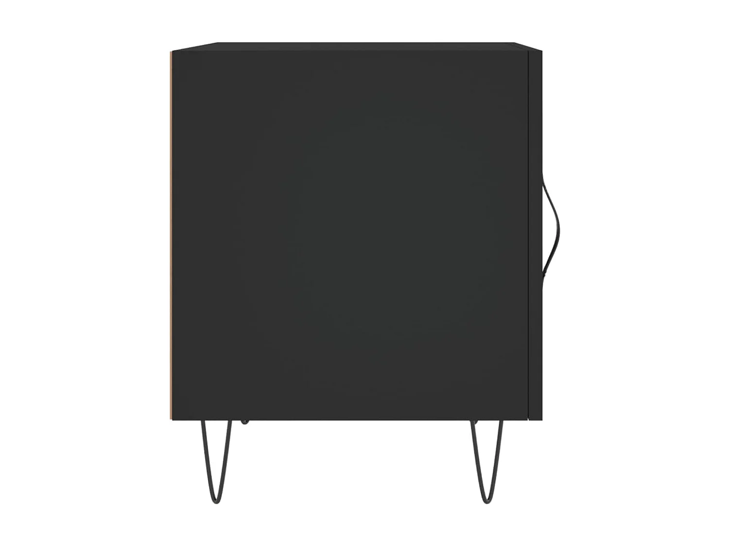 Table de chevet noir 40x40x50 cm bois d’ingénierie
