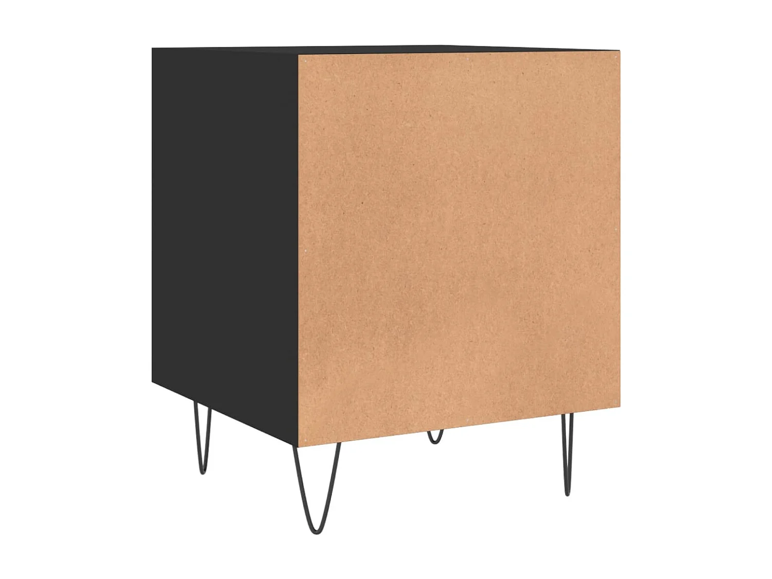 Table de chevet noir 40x40x50 cm bois d’ingénierie