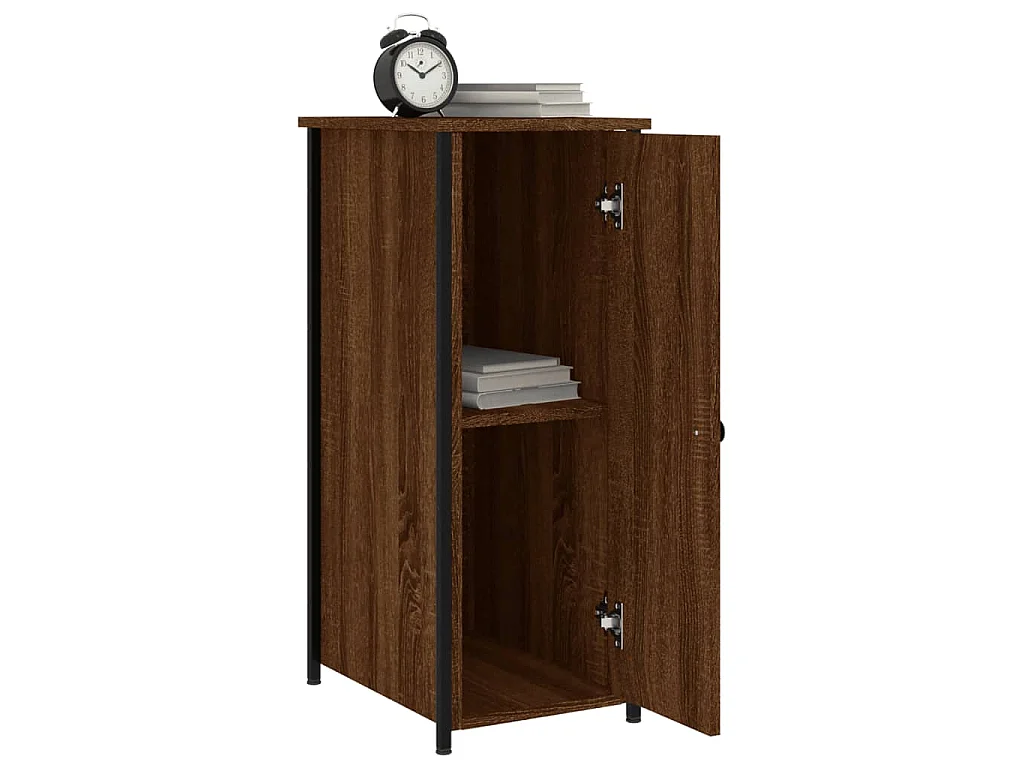 Nachttische 2 Stk. Braun Eichen-Optik 32x42x80 cm Holzwerkstoff