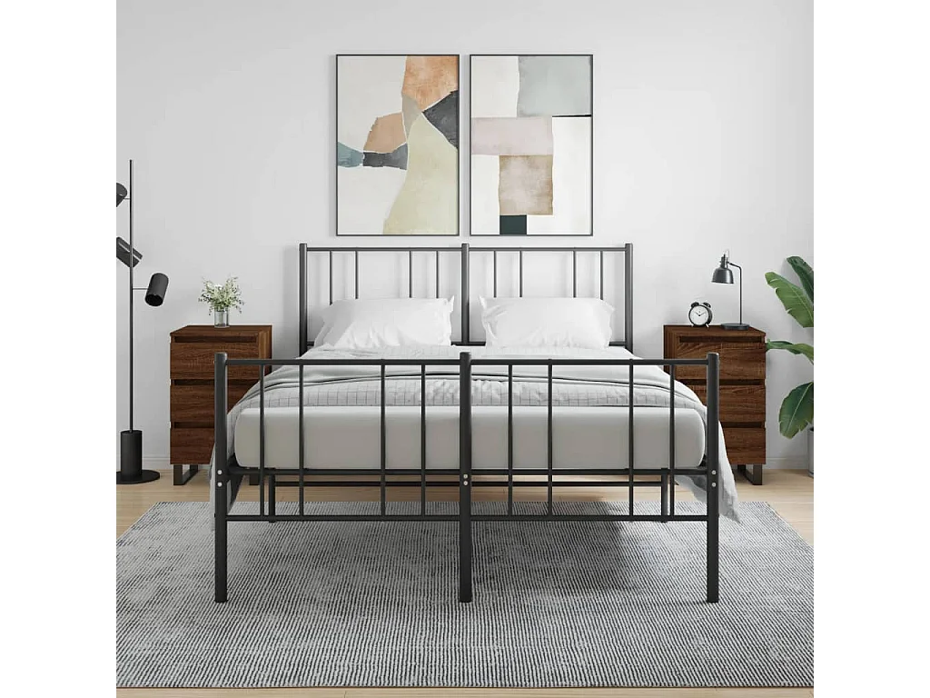 Nachtkastjes 2 st 40x35x69 cm bewerkt hout bruin eikenkleur