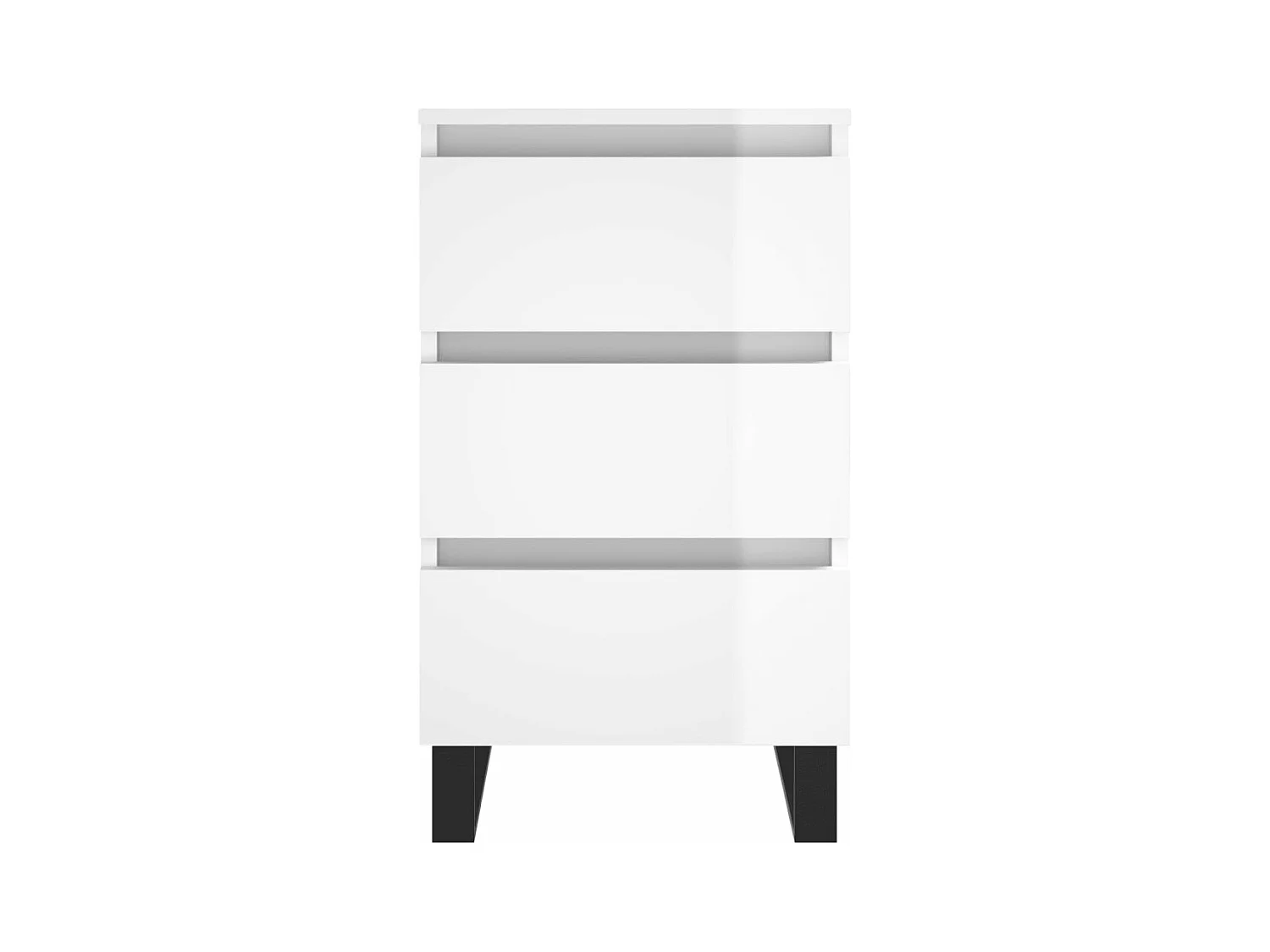 Tables de chevet 2 pcs blanc brillant 40x35x69 cm