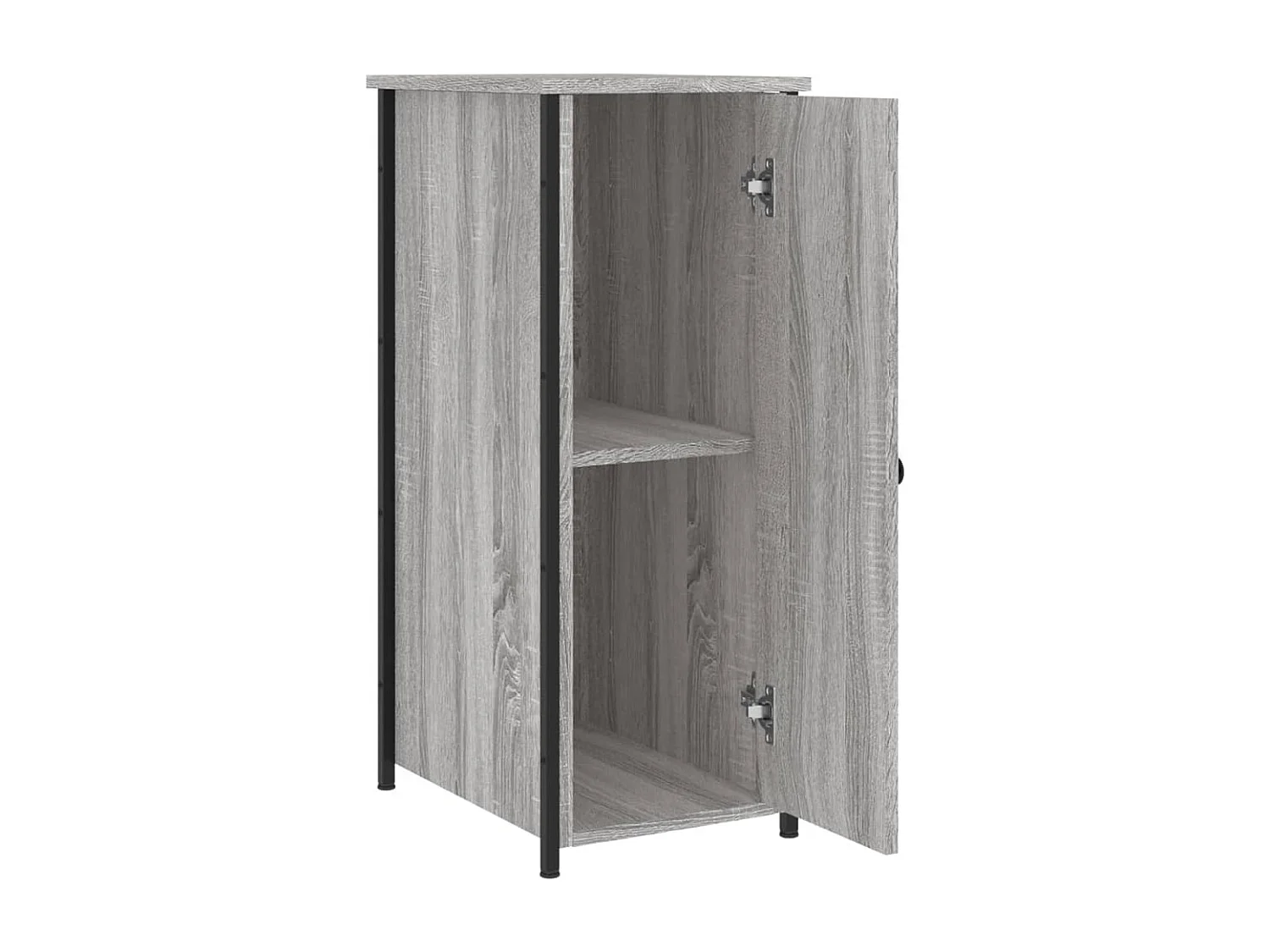 Comodini 2 pz Grigio Sonoma 32x42x80 cm in Legno Multistrato