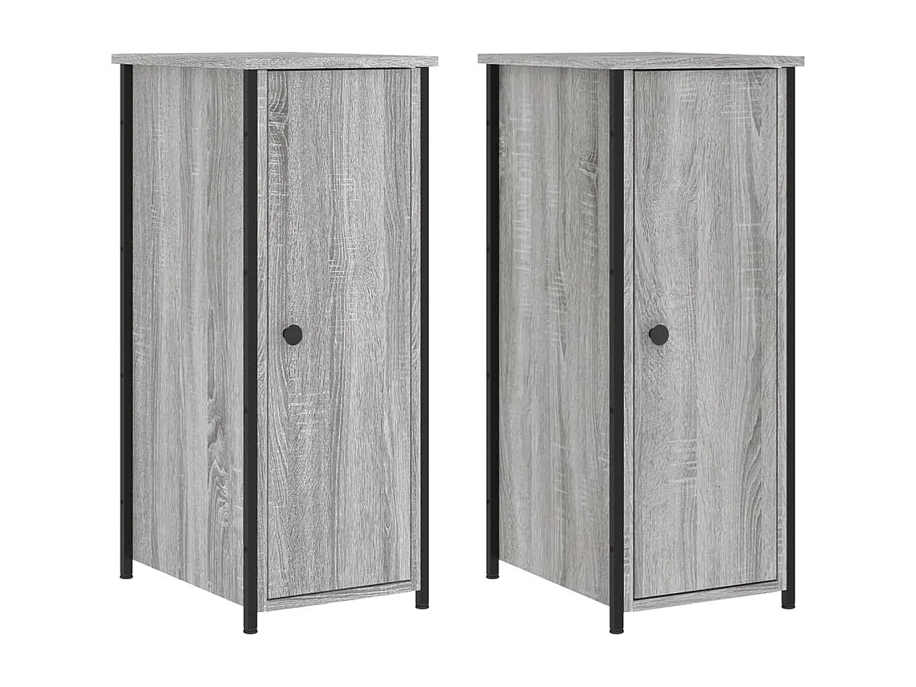 Nachttische 2 Stk. Grau Sonoma 32x42x80 cm Holzwerkstoff
