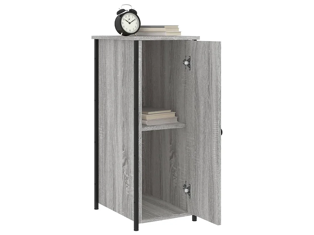 Nachttische 2 Stk. Grau Sonoma 32x42x80 cm Holzwerkstoff