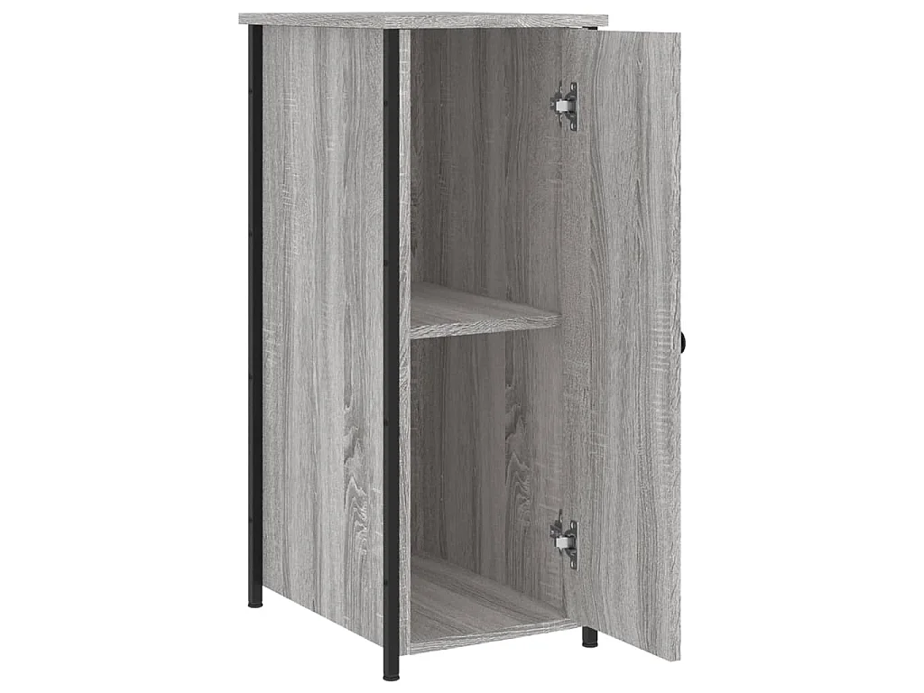 Nachttische 2 Stk. Grau Sonoma 32x42x80 cm Holzwerkstoff