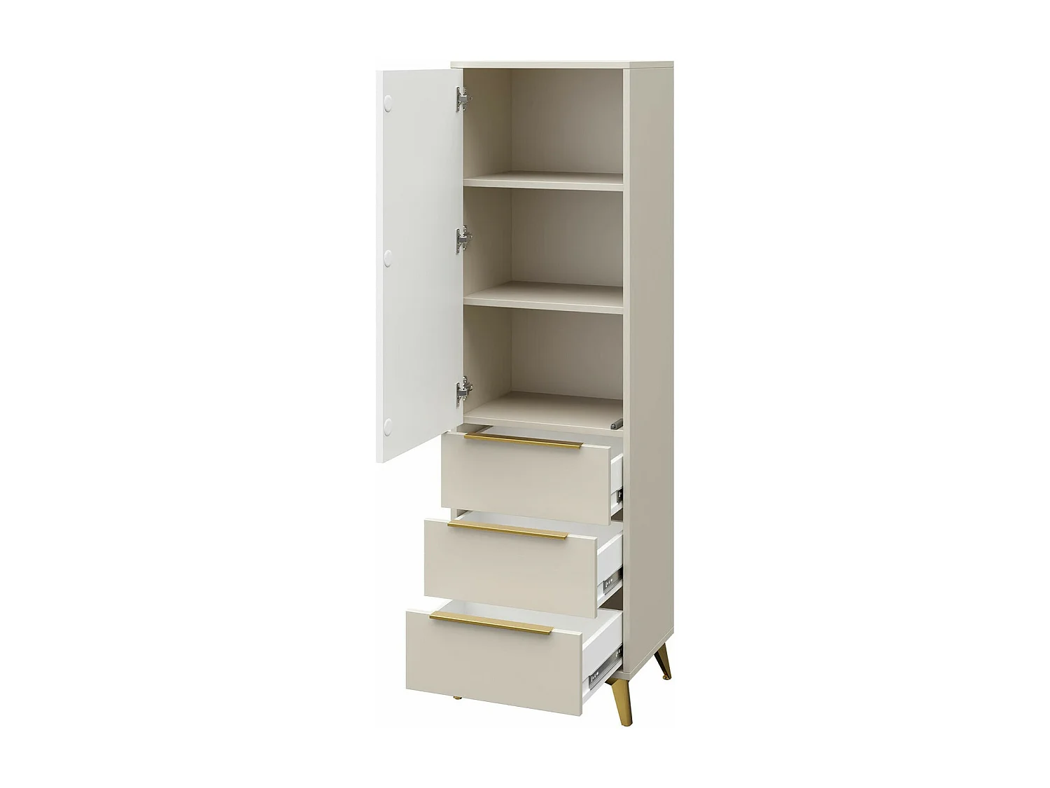 Étagère Comfivo Camlue 102, Fermé|Avec tiroirs|Avec des portes, MDF|Stratifié, 180x54cm