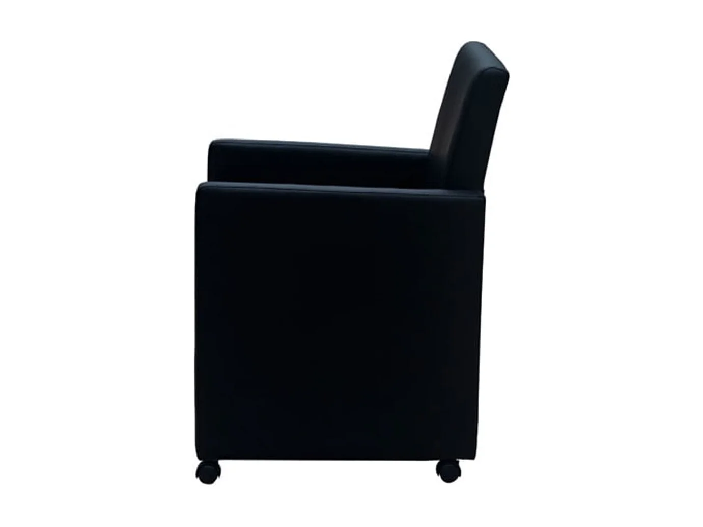 Eetkamerstoelen 2 st kunstleer zwart