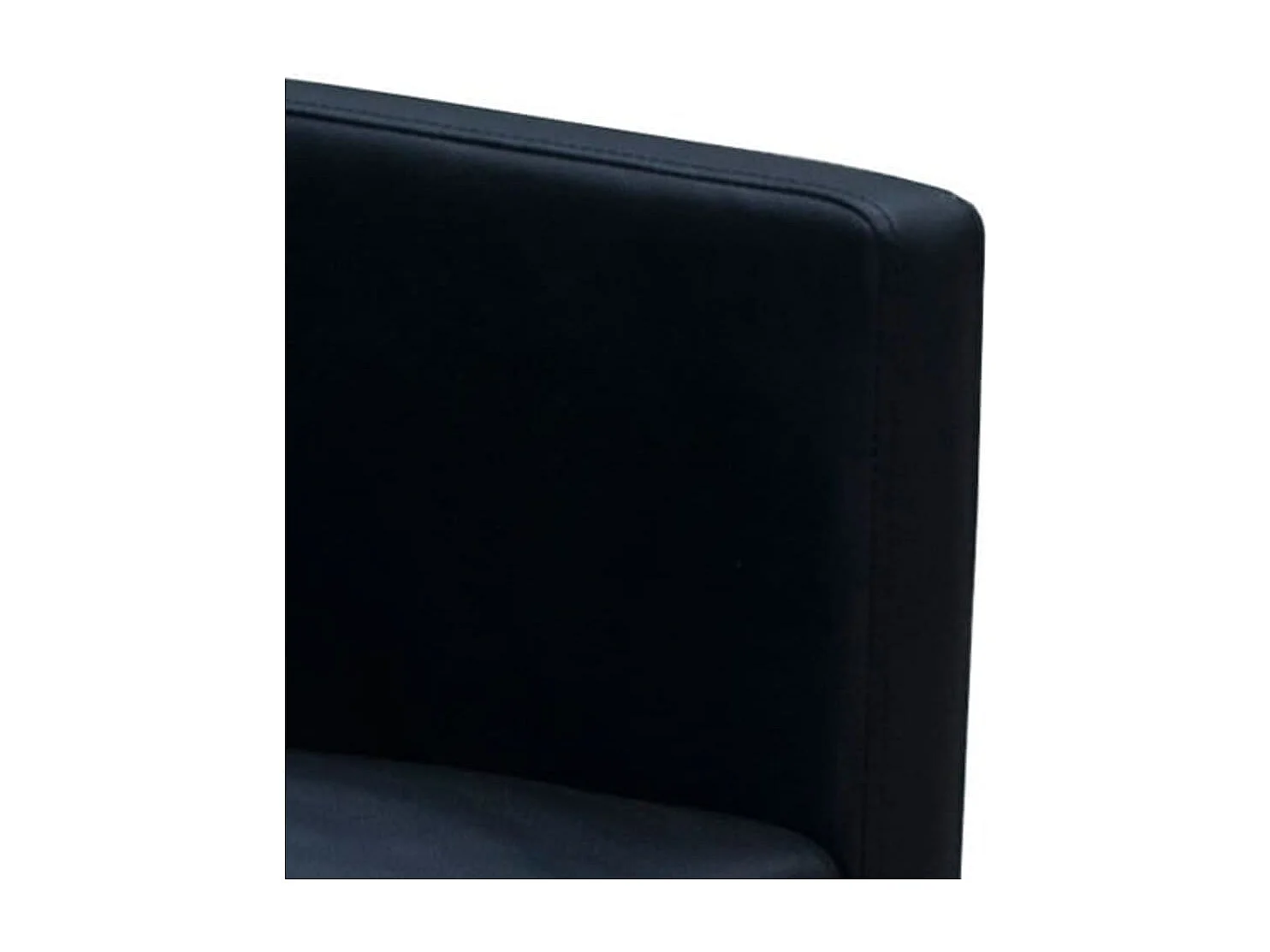 Eetkamerstoelen 2 st kunstleer zwart