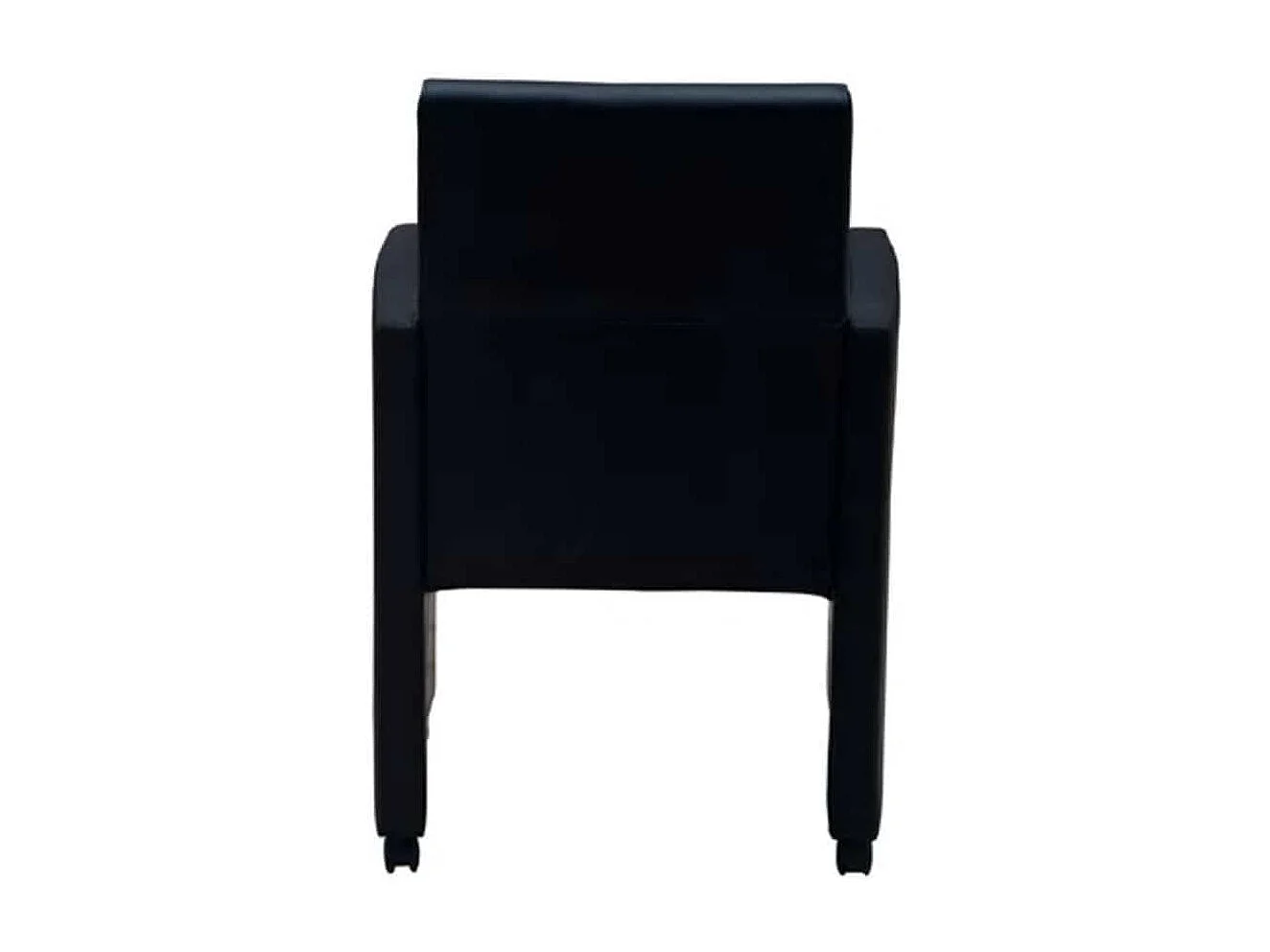 Cadeiras de jantar 2 pcs couro artificial preto