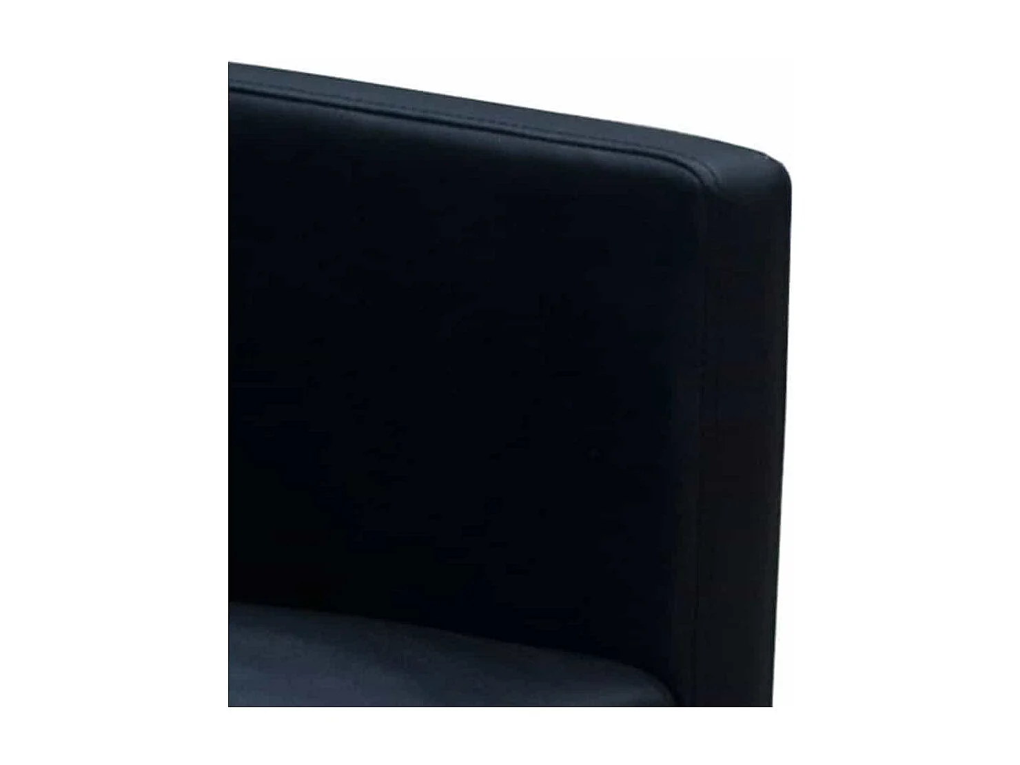 Cadeiras de jantar 2 pcs couro artificial preto