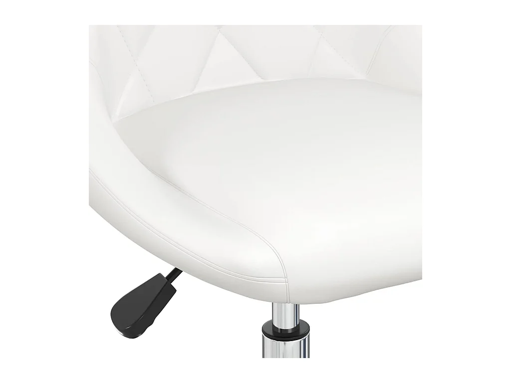 Esszimmerstühle 4 Stk. Drehbar Weiß Kunstleder