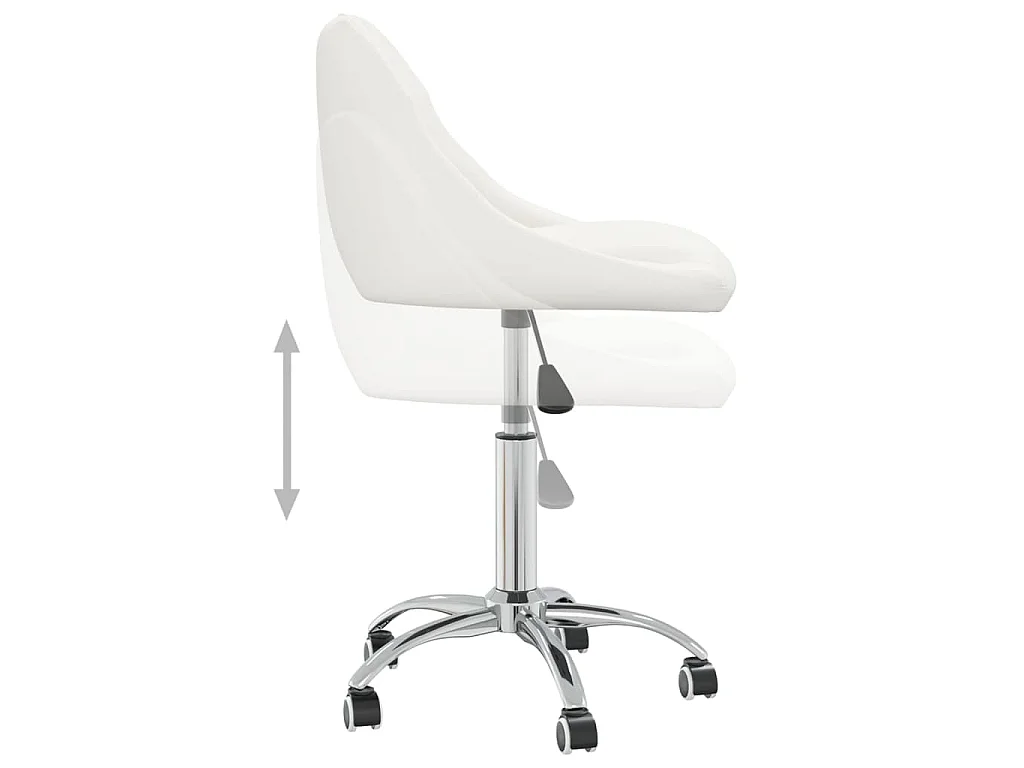 Chaises pivotantes à manger lot de 4 Blanc Similicuir