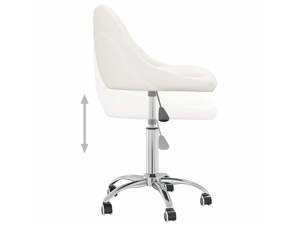 Chaises pivotantes à manger lot de 4 Blanc Similicuir