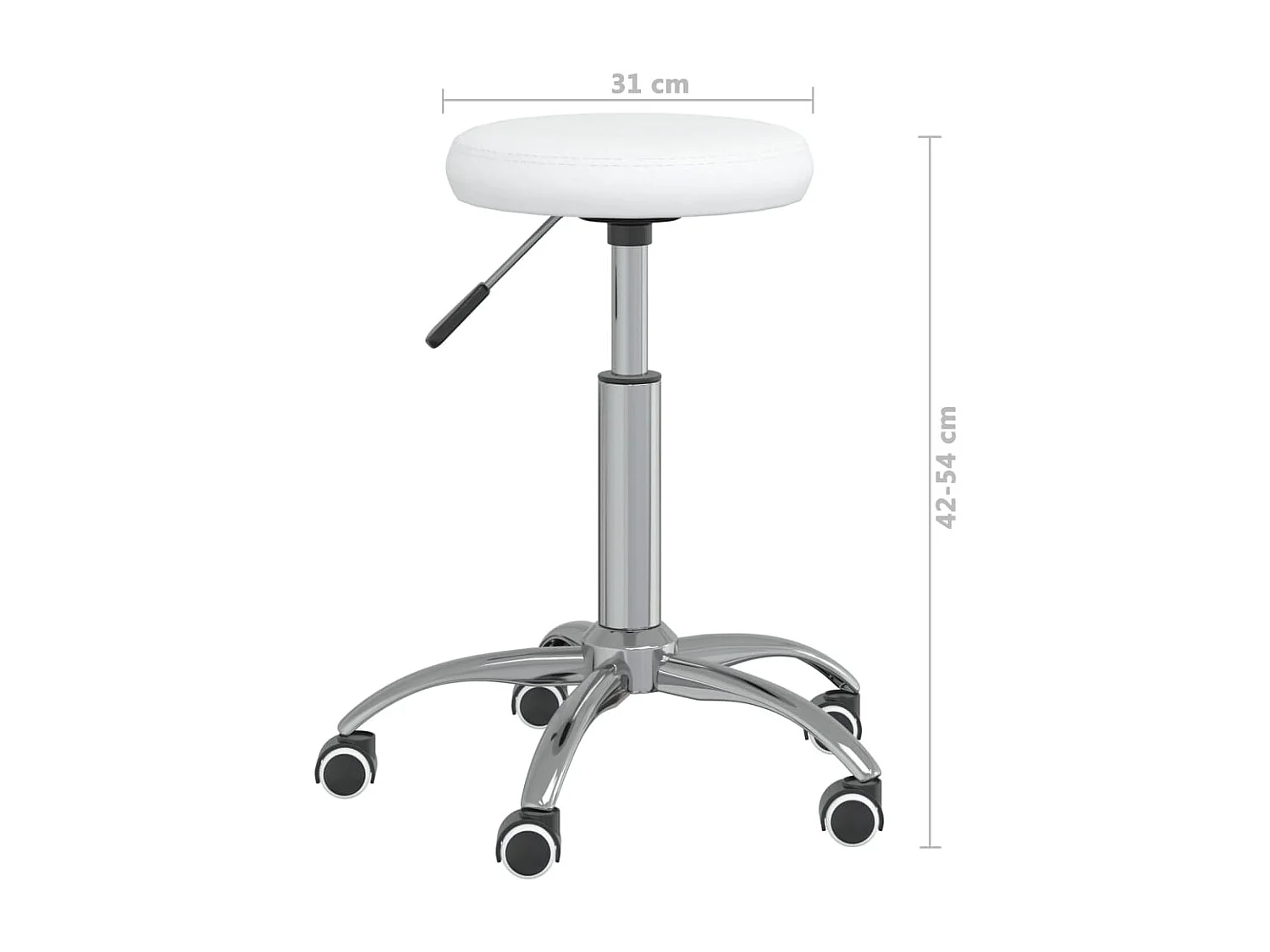 Chaise de salle à manger Blanc Similicuir