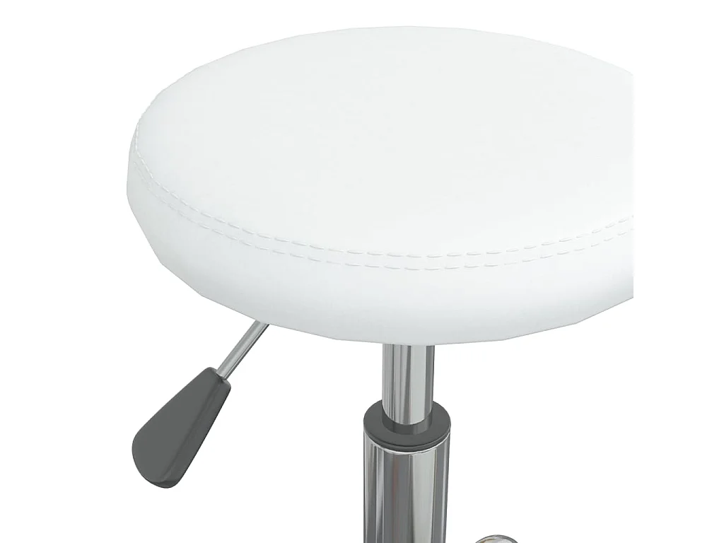 Chaise de salle à manger Blanc Similicuir