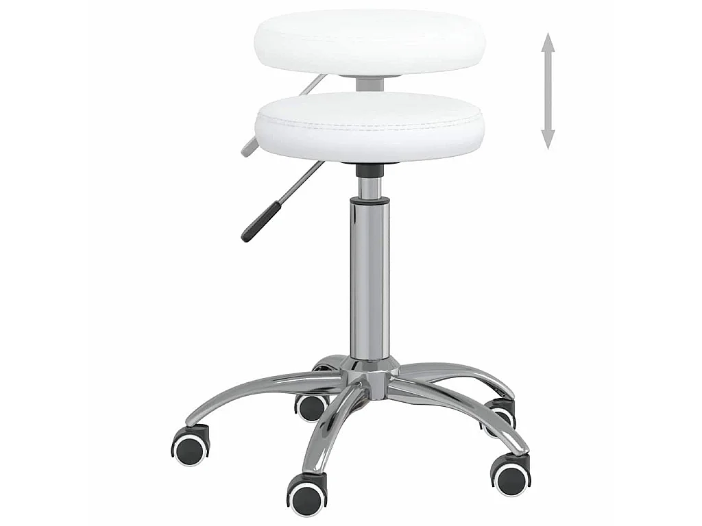 Chaise de salle à manger Blanc Similicuir