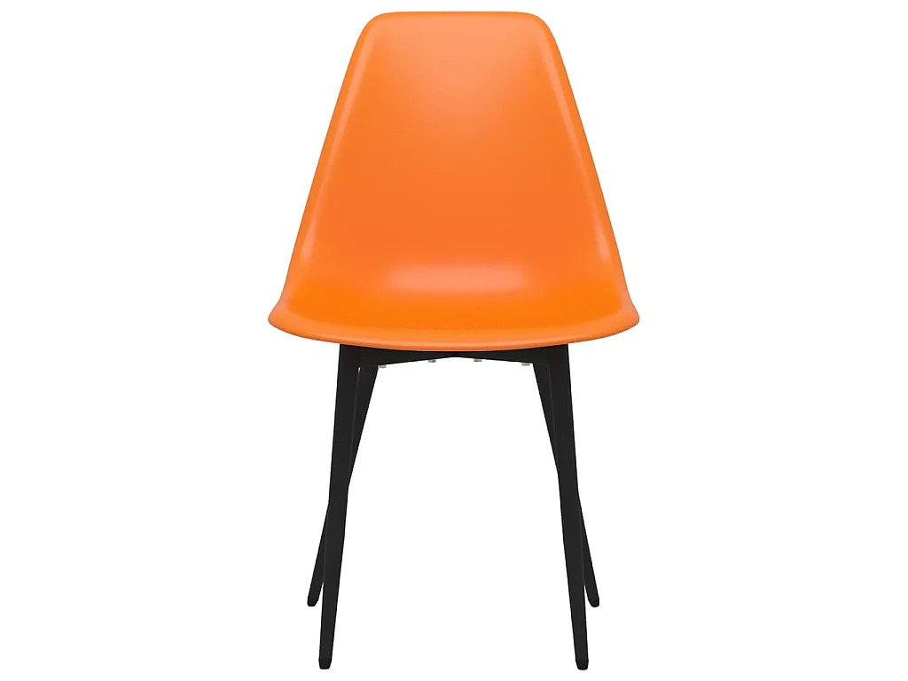 Chaises à manger lot de 2 orange PP