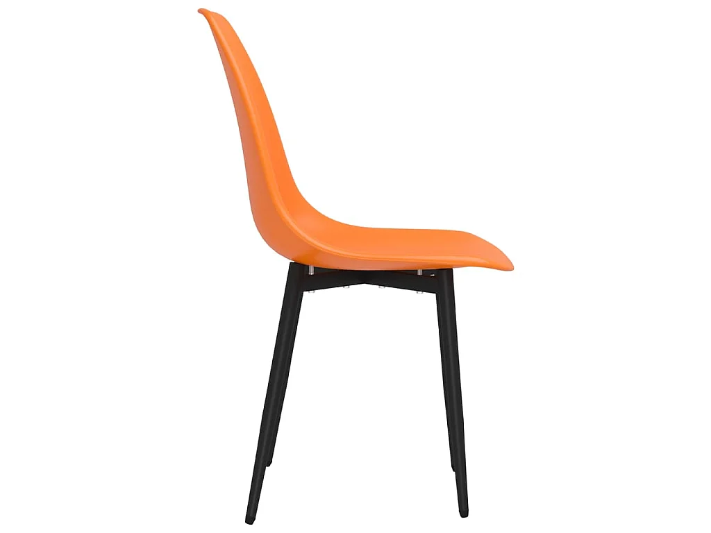 Chaises à manger lot de 2 orange PP