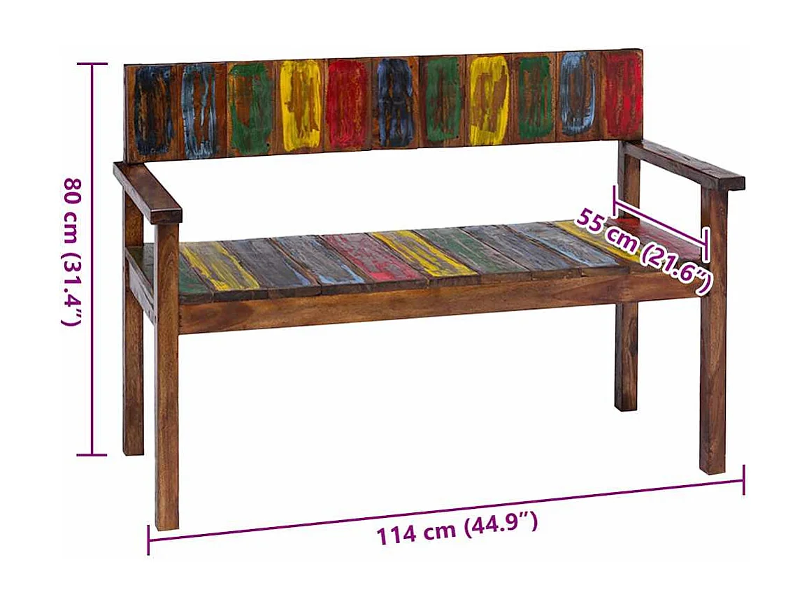 Esszimmerstühle 4 Stk. Altholz Massiv