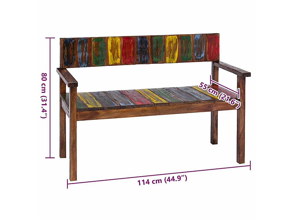 Cadeiras de jantar 4 pcs madeira recuperada maciça