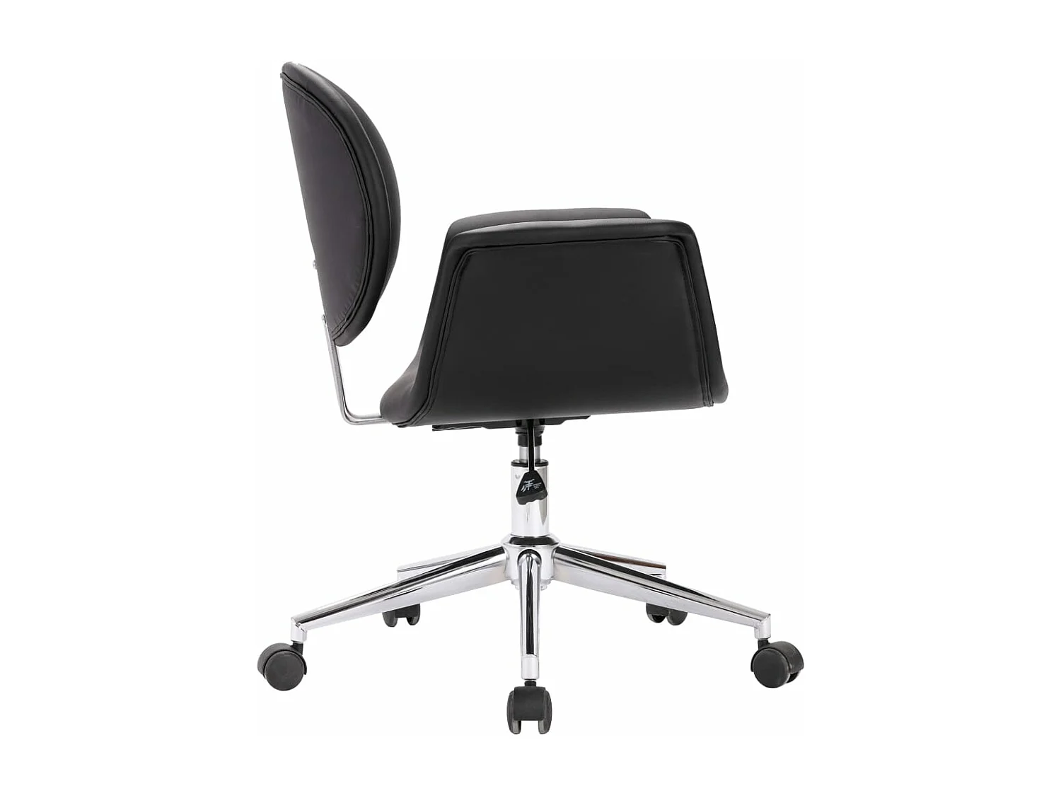 Chaises pivotantes à manger lot de 4 noir similicuir