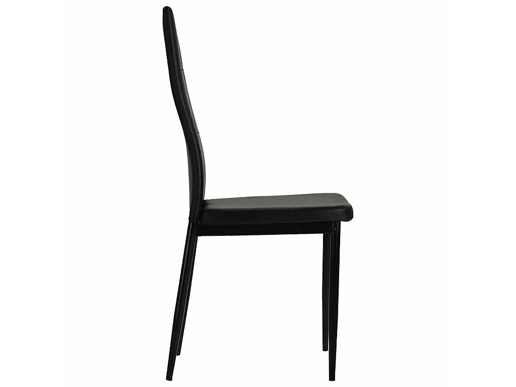 Sillas de comedor 2 unidades cuero sintético negro