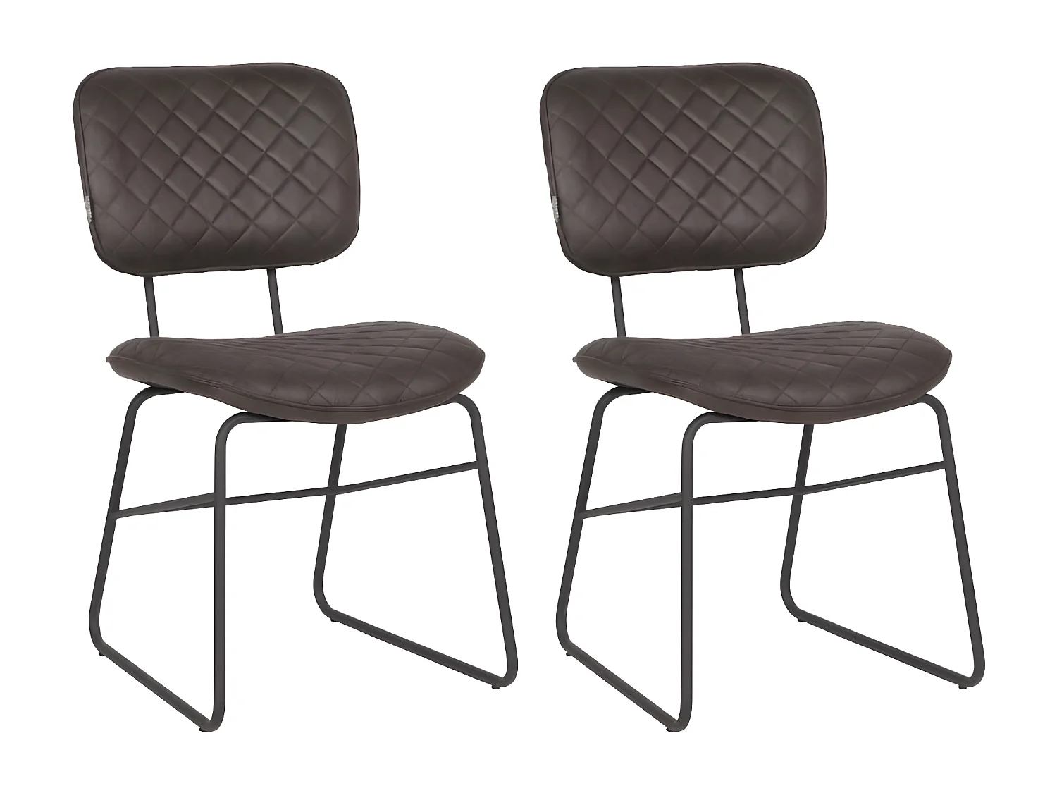 Sedie da Pranzo 2 pz Sev 49x60x87 cm Antracite