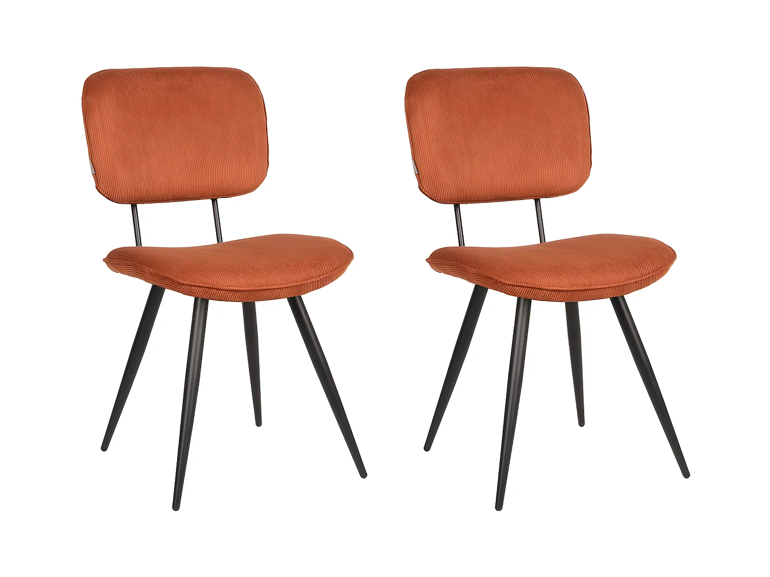 Chaises à manger lot de 2 Vic 49x60x87 cm rouille