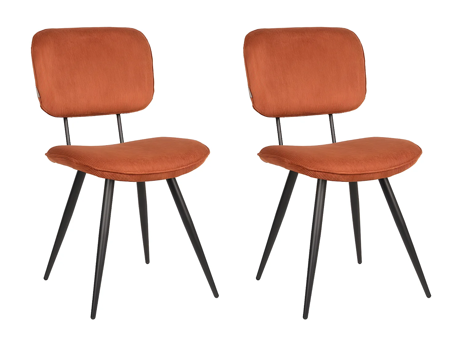 Chaises à manger lot de 2 Vic 49x60x87 cm rouille