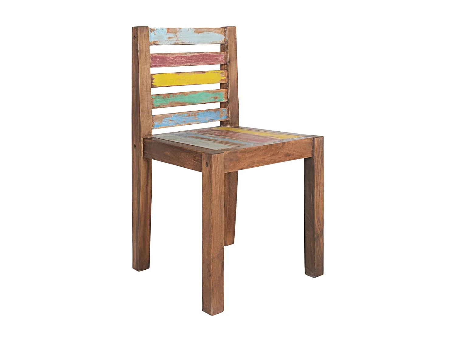 Chaises à manger lot de 6 bois de récupération solide