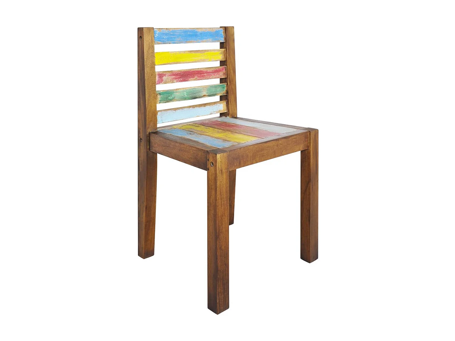 Chaises à manger lot de 6 bois de récupération solide