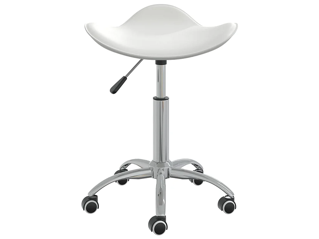 Chaise pivotante de salle à manger Blanc Similicuir