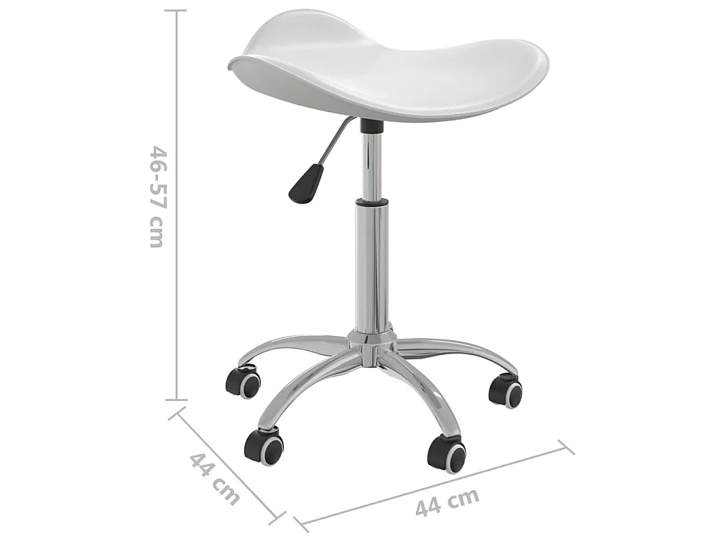 Chaise pivotante de salle à manger Blanc Similicuir