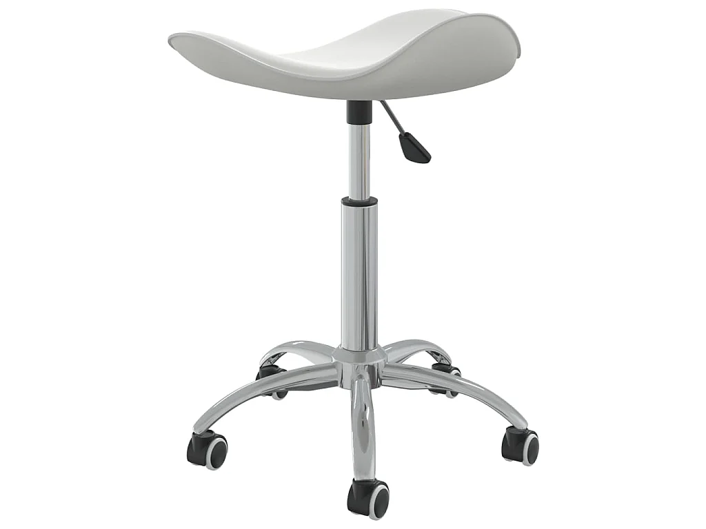 Chaise pivotante de salle à manger Blanc Similicuir