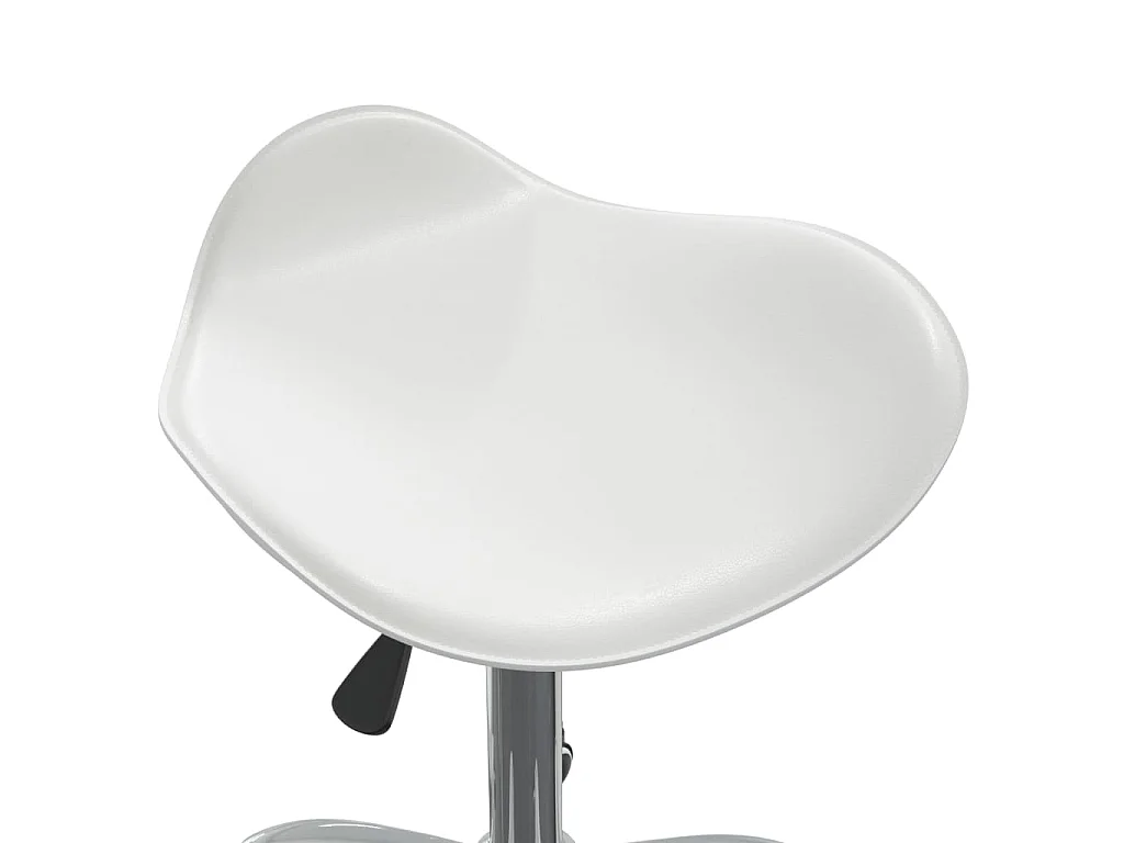 Chaise pivotante de salle à manger Blanc Similicuir