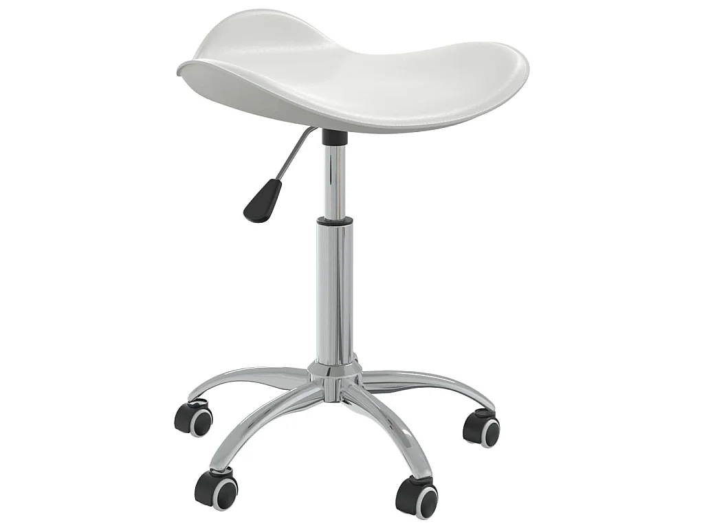 Chaise pivotante de salle à manger Blanc Similicuir