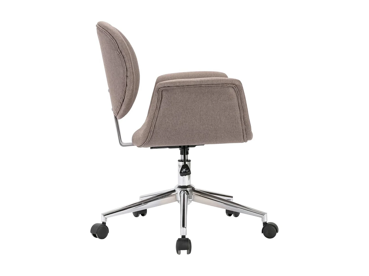 Eetkamerstoelen draaibaar 2 st stof taupe