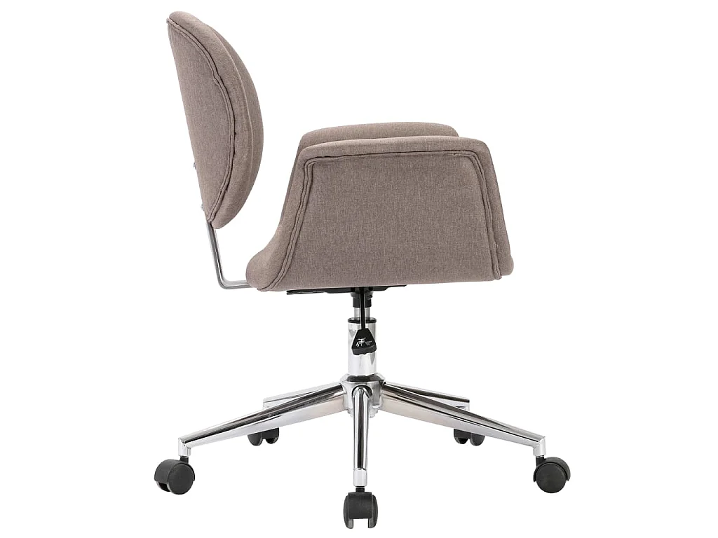 Chaises pivotantes à manger lot de 2 taupe tissu
