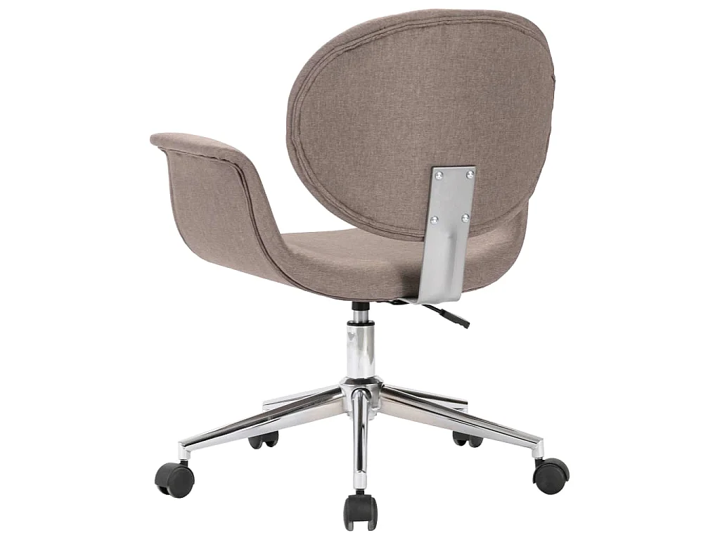 Chaises pivotantes à manger lot de 2 taupe tissu