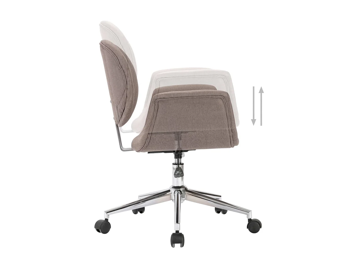 Chaises pivotantes à manger lot de 2 taupe tissu