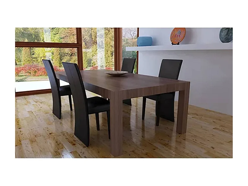 Esszimmerstühle 4 Stk. Dunkelbraun Kunstleder