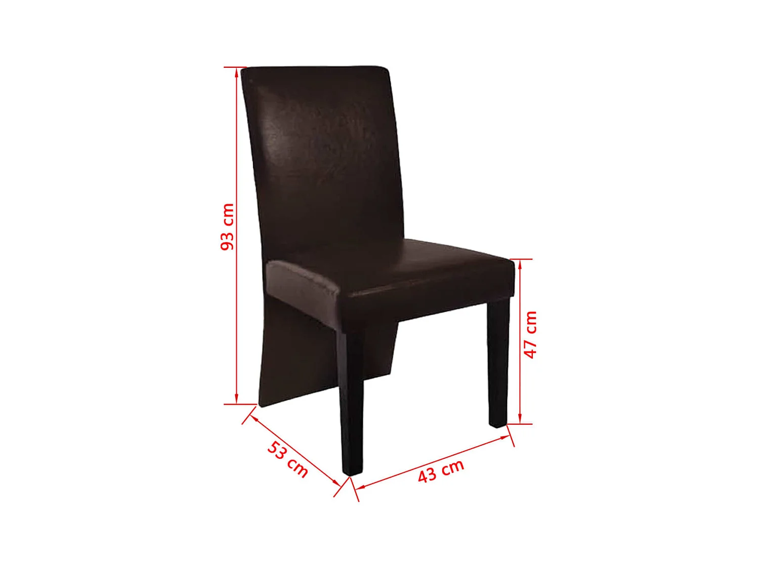 Esszimmerstühle 4 Stk. Dunkelbraun Kunstleder