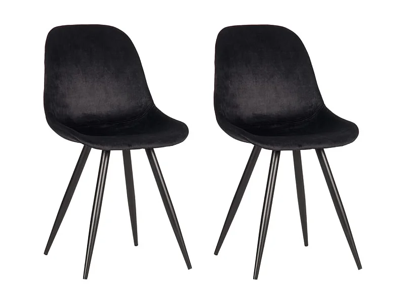 LABEL51 Esszimmerstühle 2 Stk. Capri 46x56x88 cm Schwarz